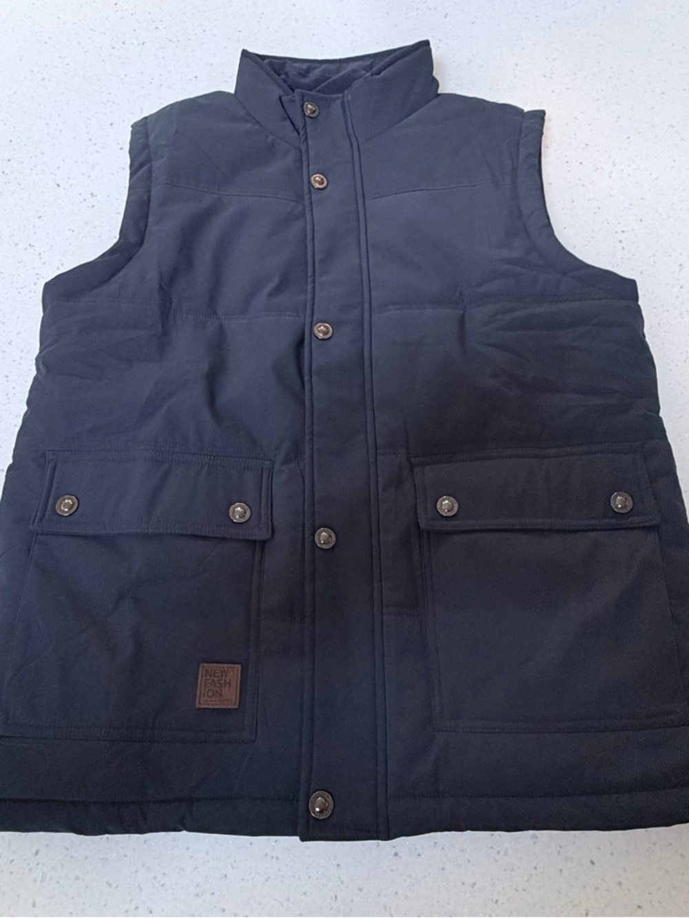 MAGCOMSEN Tactical Winter Vest Sherpa Fleece Lined Full Zip Navy Med $69.99 NEW!